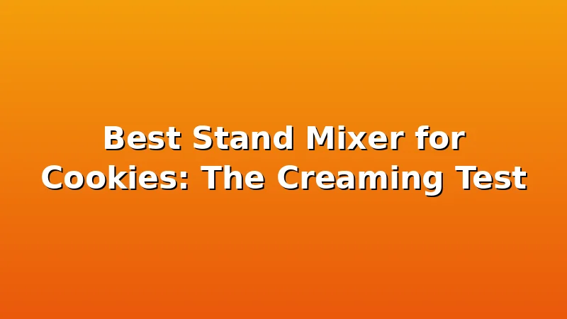 Best Stand Mixer for Cookies: The Creaming Test - DoughVibe review with measurements and honest opinion