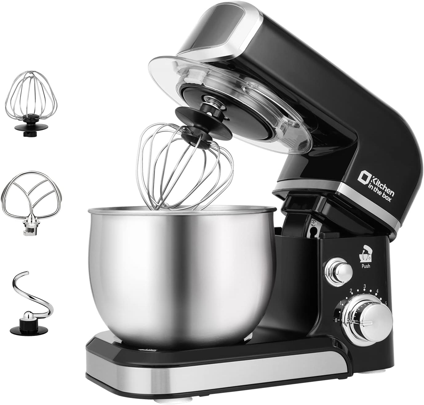 Kitchen in the box 3.2Qt compact stand mixer in black