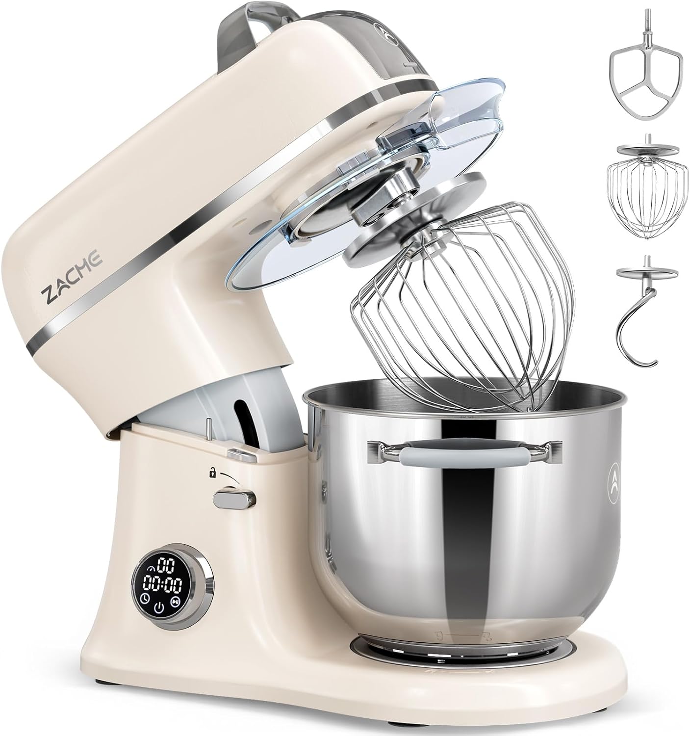 ZACME 7 Quart Stand Mixer, Aluminum Die Casting, 650W 12 Speed Tilt-Head Kitchen Electric Stand Mixer
