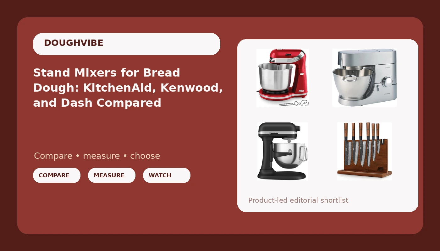 Stand Mixers for Bread Dough: KitchenAid, Kenwood, and Dash Compared